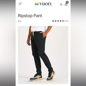 Vuori charcoal ripstop jogger medium